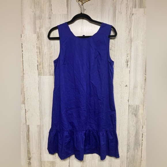 J. Crew Blue Purple Sleeveless Bow-Back Midi Dress Medium - Picture 2 of 9